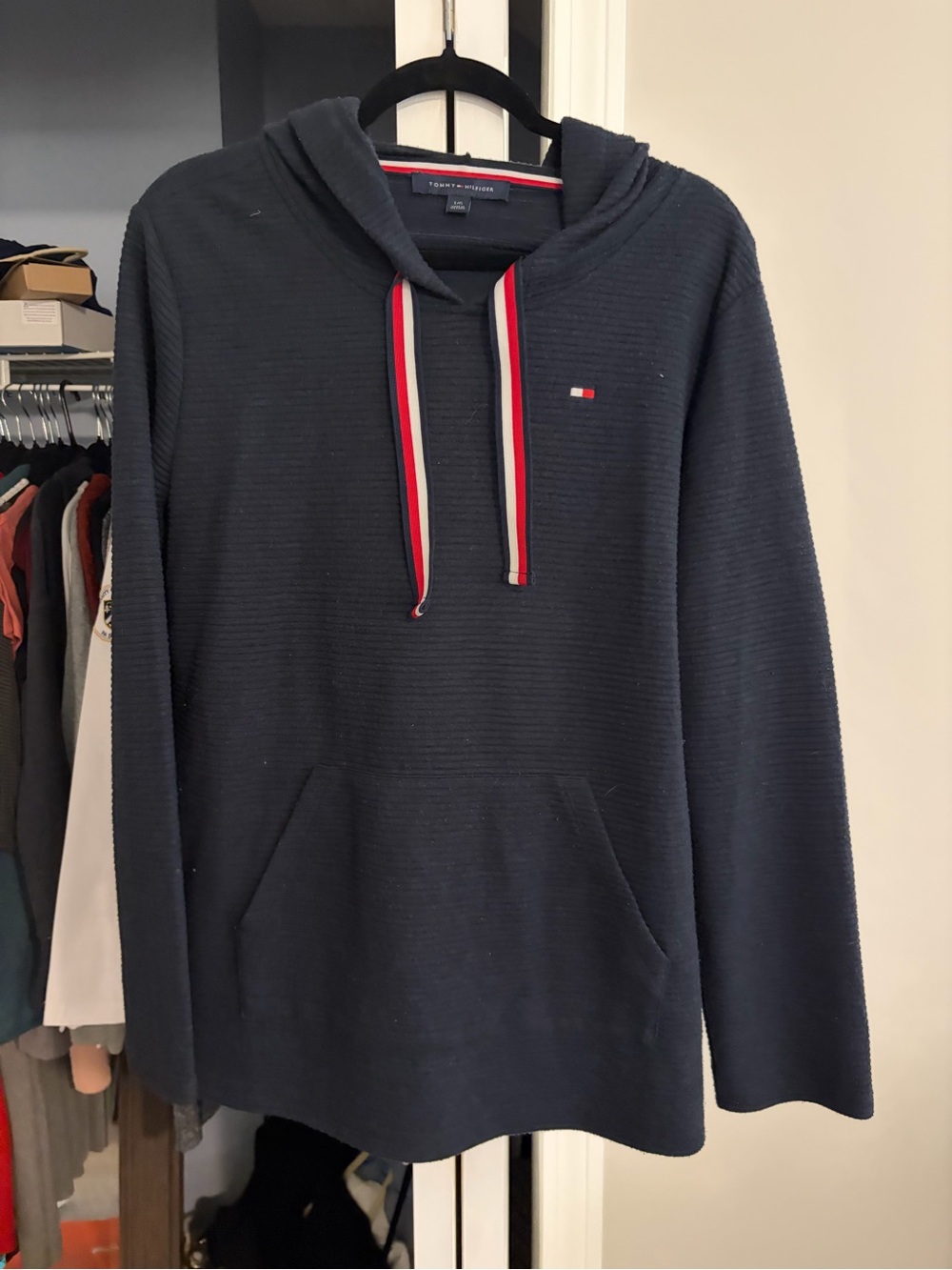 Tommy Hilfiger Navy Hooded Sweatshirt